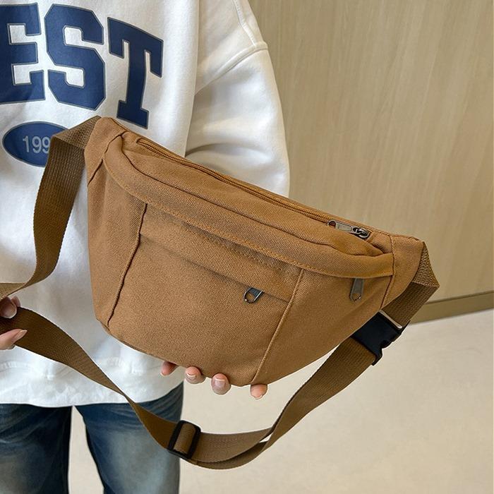 キャンバス ウエスト バック サコッシュ 帆布 大容量 waist pack waist bag（3色） |  | 04