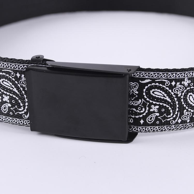 kenford ベルト　ペイズリー柄 EMBOSSED LEATHER BELT / BLACK PAISLEY – THE KENFORD FINESHOES