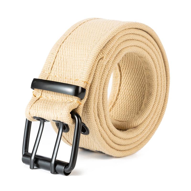 キャンバス ダブルホール ベルト Double Prong Buckle Belt:（4色） |  | 03