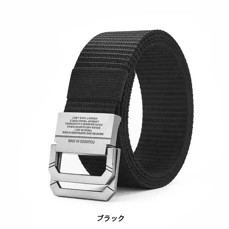 ダブルリング ナイロン ベルト シルバーバックル D-Ring Belts（4色） Dリングベルト ミリタリー風 |  | 01