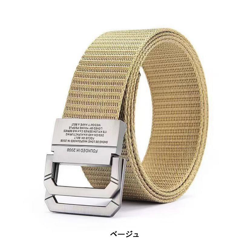 ダブルリング ナイロン ベルト シルバーバックル D-Ring Belts（4色） Dリングベルト ミリタリー風 |  | 03