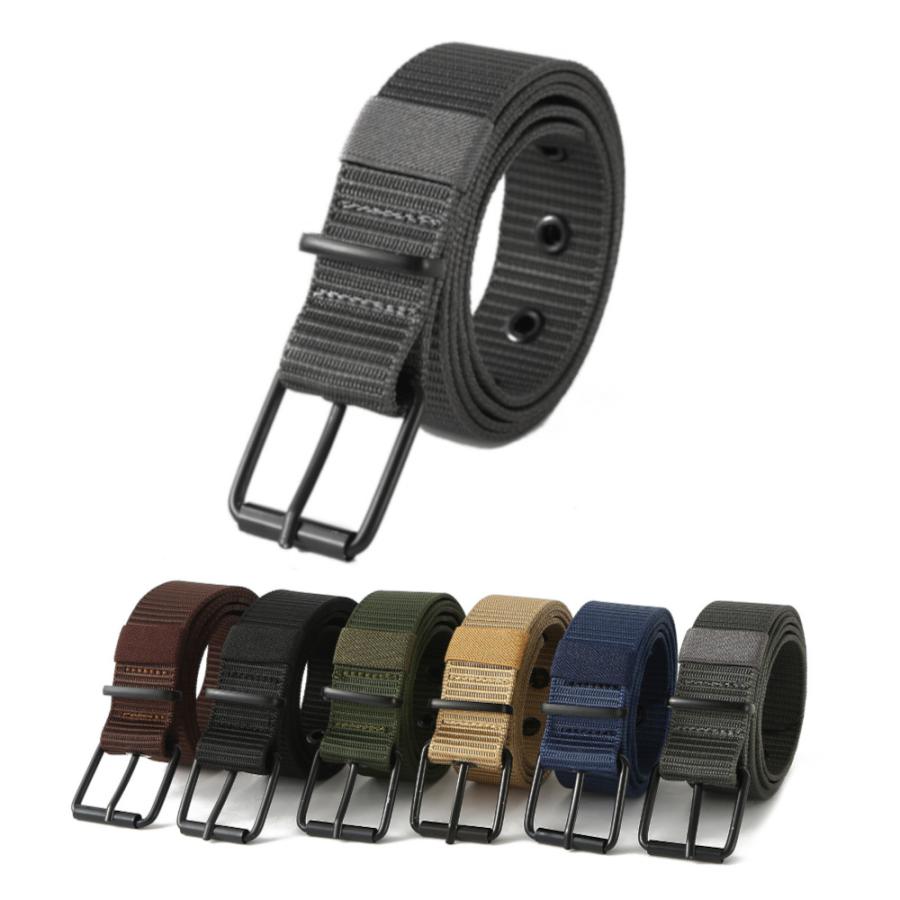 ブラック バックル ミリタリー ナイロン ベルト Belts（6色） | 