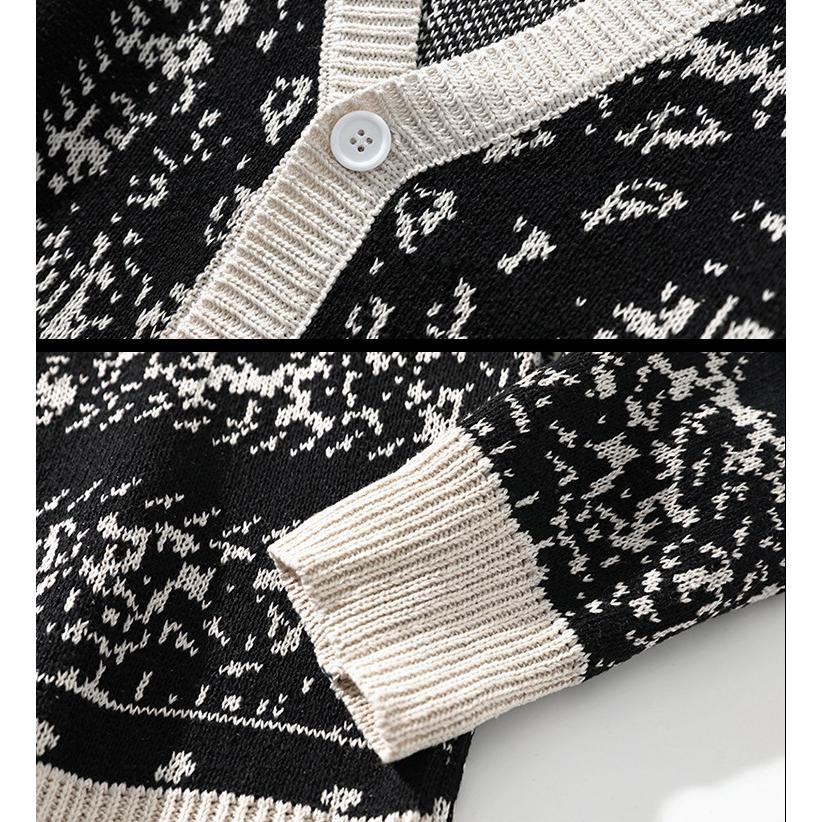 バンダナ柄 ニット カーディガン セーター ペイズリー Paisley bandana pattern cardigan |  | 03