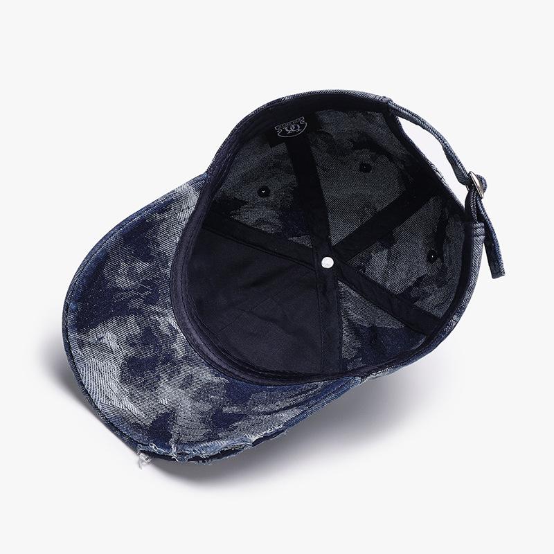 デニム ヴィンテージ ベースボール キャップ 迷彩風 ダメージ 加工 Denim Baseball Cap (3色） |  | 09