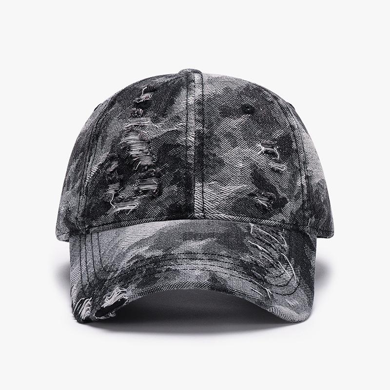 デニム ヴィンテージ ベースボール キャップ 迷彩風 ダメージ 加工 Denim Baseball Cap (3色） |  | 05