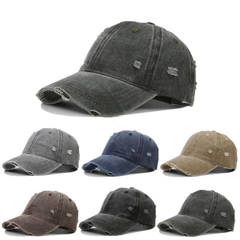 ウォッシュド コットン ツイル ベースボール キャップ ダメージ加工