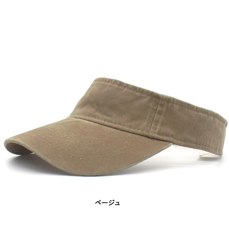 ウォッシュド コットン サンバイザー 帽子 Sun visor (6色) |  | 03