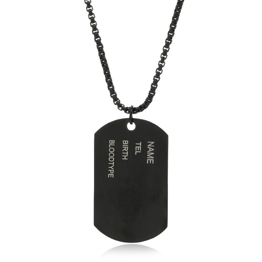 ドッグ タグ ミリタリー ネックレス Dog Tag(3色） : the