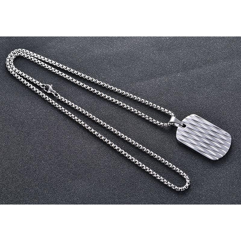 刃文柄 プレート ネックレス (3色）メンズ ネックレス ドッグタグ |  | 04