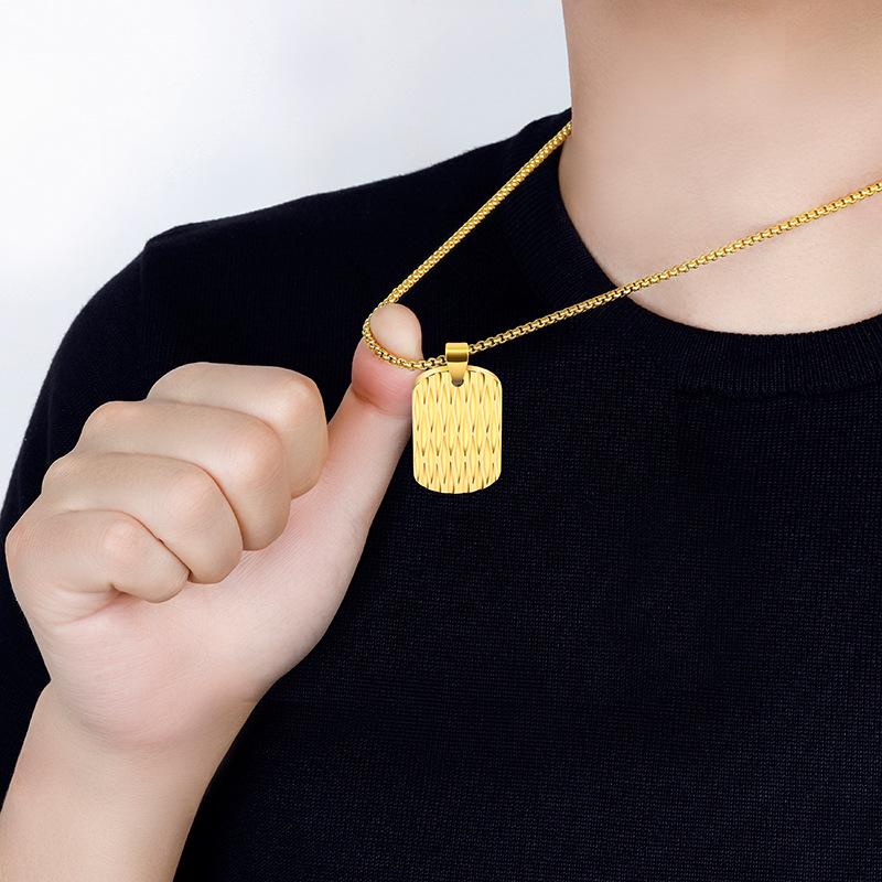 刃文柄 プレート ネックレス (3色）メンズ ネックレス ドッグタグ |  | 07