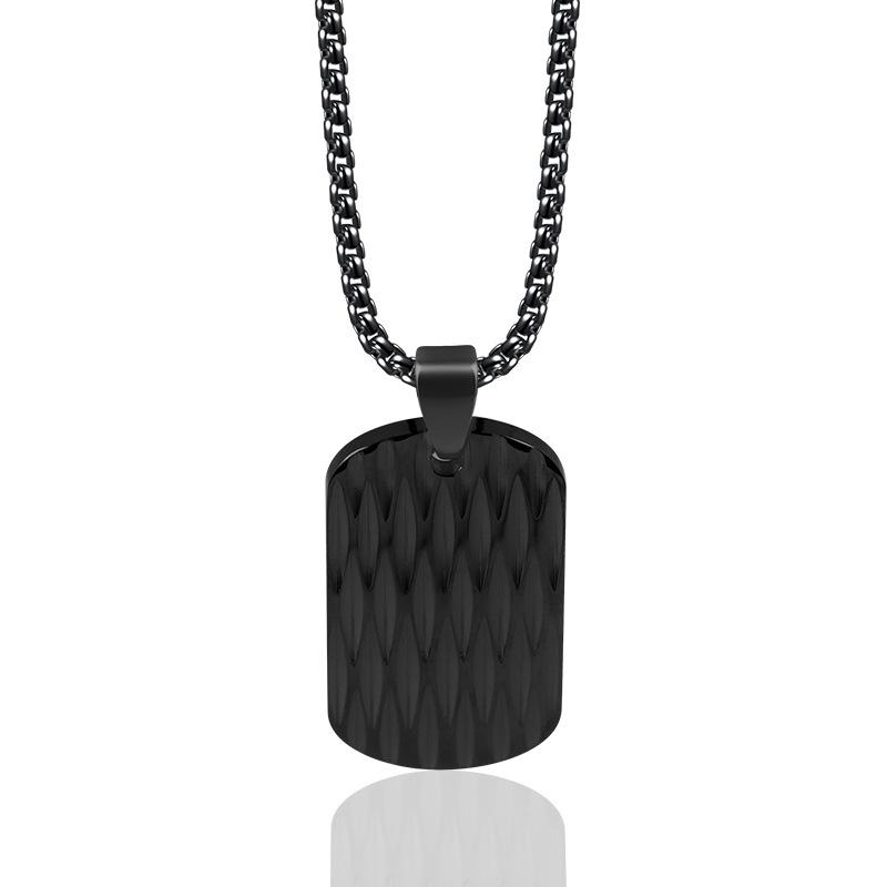 刃文柄 プレート ネックレス (3色）メンズ ネックレス ドッグタグ |  | 01