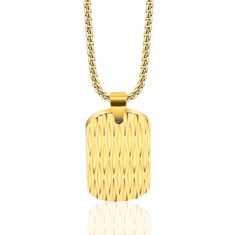 刃文柄 プレート ネックレス (3色）メンズ ネックレス ドッグタグ |  | 03