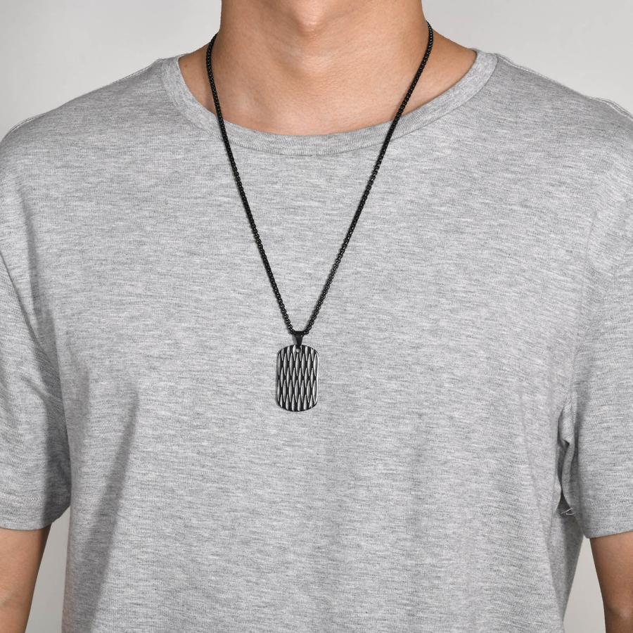 刃文柄 プレート ネックレス (3色）メンズ ネックレス ドッグタグ |  | 05