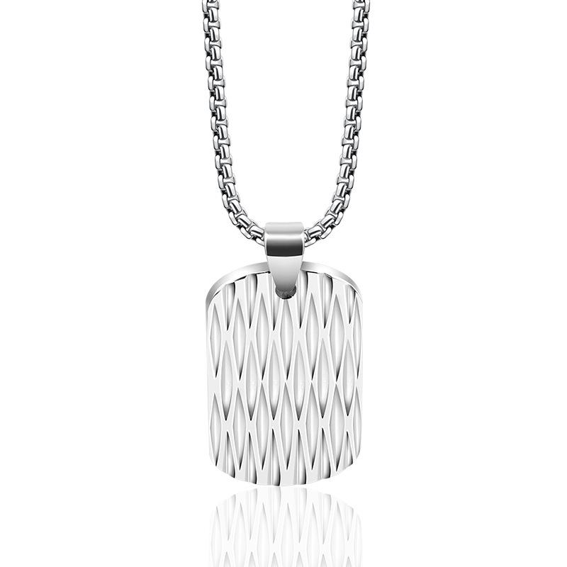 刃文柄 プレート ネックレス (3色）メンズ ネックレス ドッグタグ |  | 02