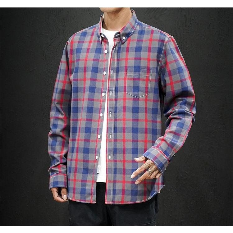 チェック柄 ネル シャツ CHECK SHIRTS チェック 長袖シャツ |  | 02