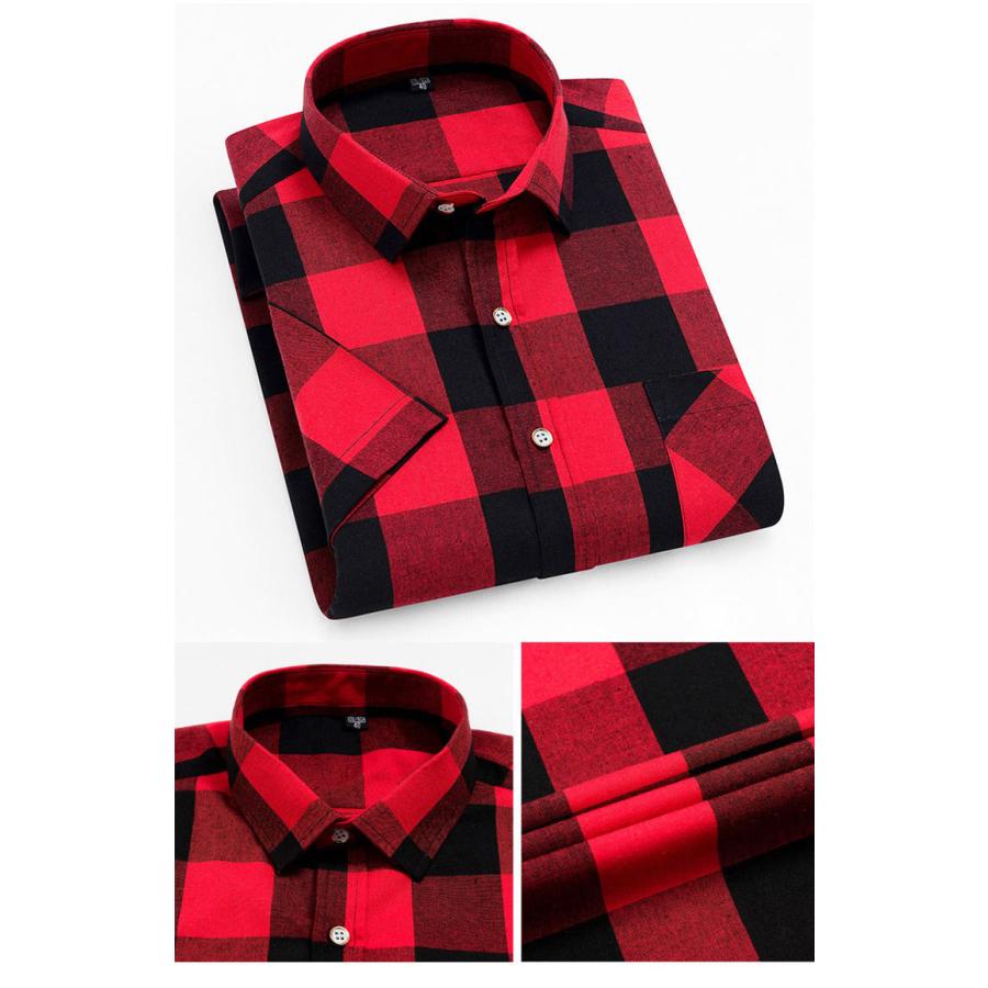 ブロック チェック 半袖 シャツ バファロープレイド 柄 S/S シャツ |  | 04