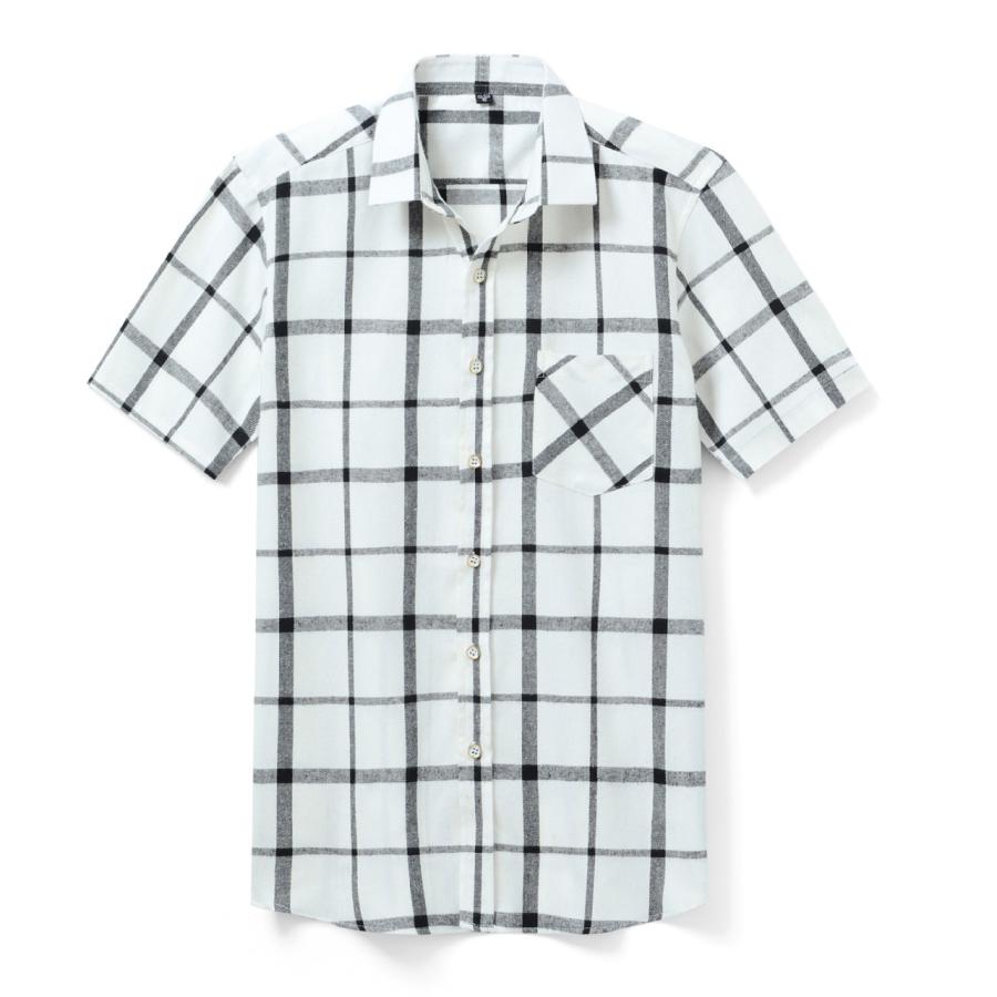 チェック 柄 半袖 ネル シャツ 格子柄 S/S シャツ |  | 02