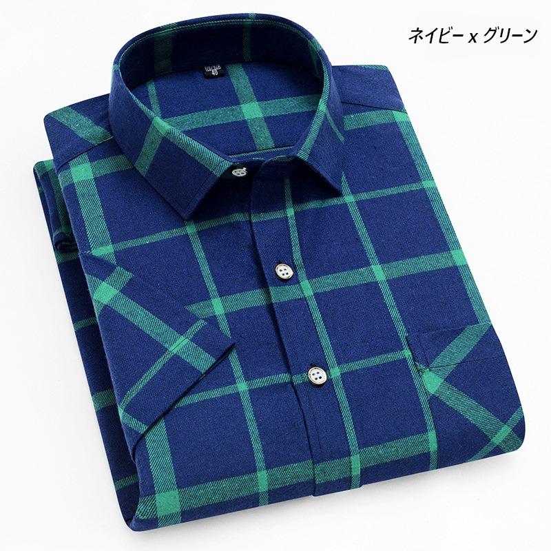 チェック 柄 半袖 ネル シャツ 格子柄 S/S シャツ |  | 03