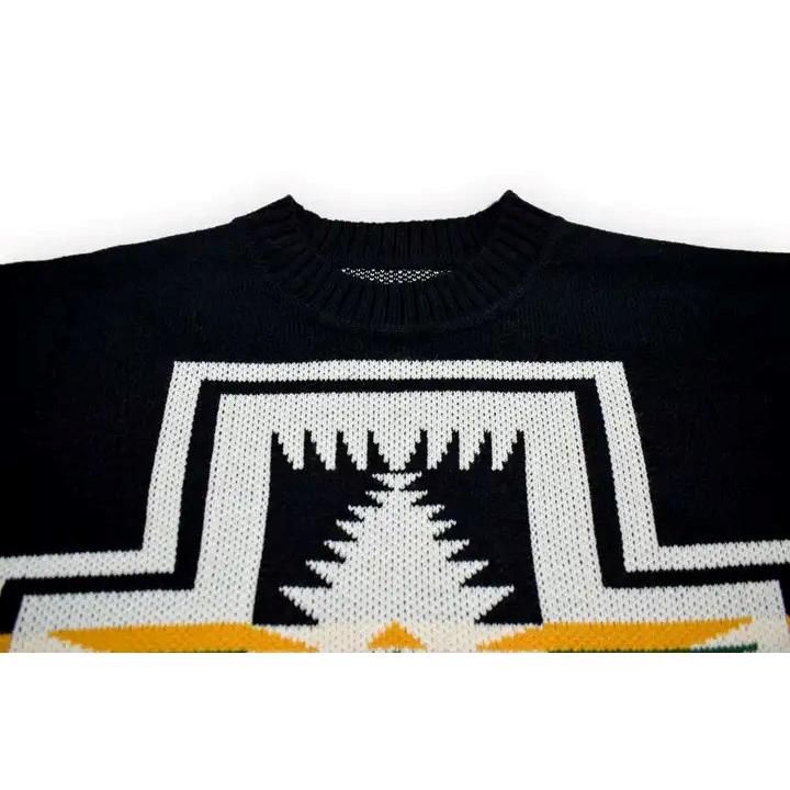 ネイティブ柄 クルーネック セーター ニット 丸首セーター crew neck sweater【送料無料】 |  | 02