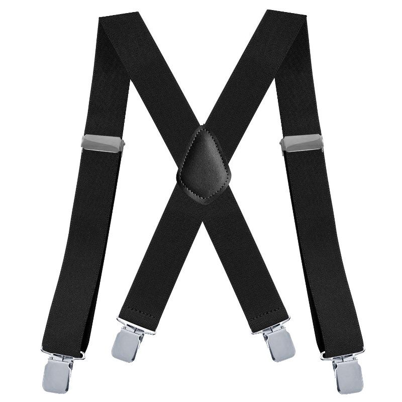 ワイド サスペンダー X型 幅広 クリップ Elastic X-Back Pant Suspenders【送料無料】 |  | 01