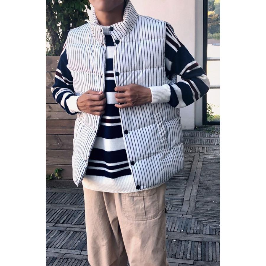 ストライプ ダウンベスト ピンストライプ柄 中綿ベスト Striped Down Vest Size L〜3XL |  | 11