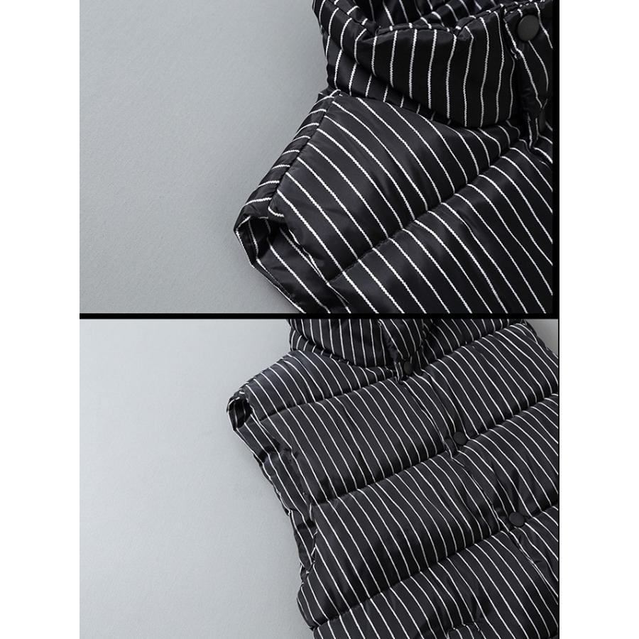 ストライプ ダウンベスト ピンストライプ柄 中綿ベスト Striped Down Vest Size L〜3XL |  | 06