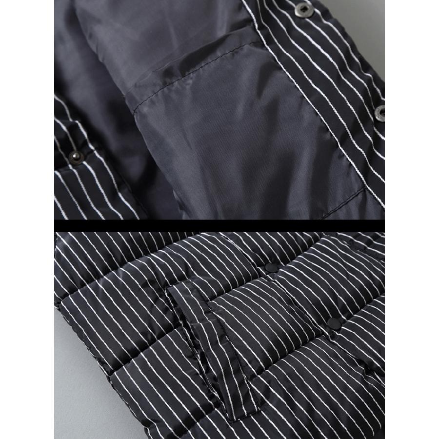 ストライプ ダウンベスト ピンストライプ柄 中綿ベスト Striped Down Vest Size L〜3XL |  | 08
