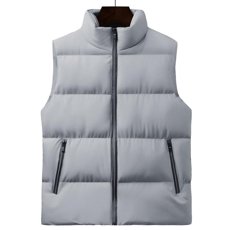 無地 ダウン ベスト Down Vest 中綿ベスト Size L〜4XL : the