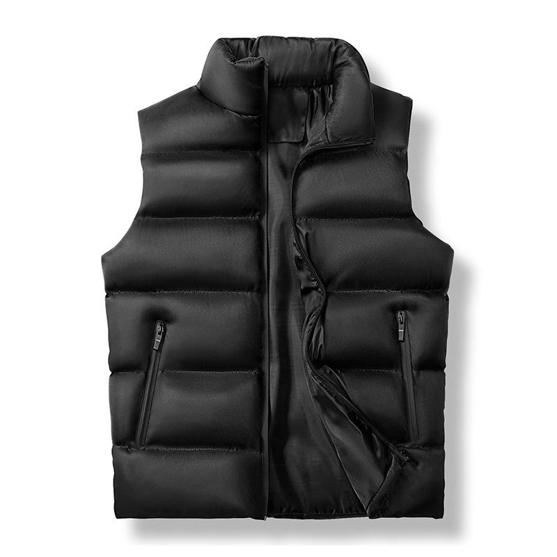 無地 ダウン ベスト Down Vest 中綿ベスト Size L〜4XL : the