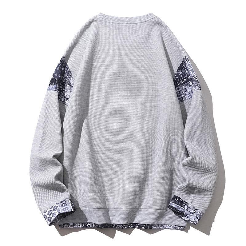 バンダナ柄 サーマルスウェットシャツ ペイズリー柄 トレーナー Paisley bandana pattern Sweat Shirt |  | 06