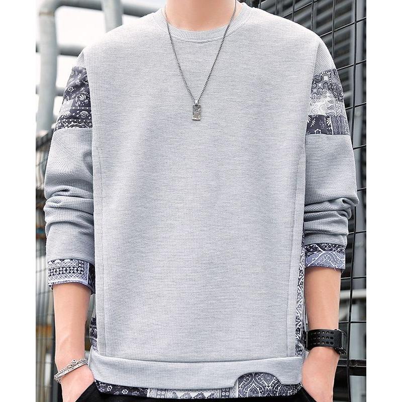 バンダナ柄 サーマルスウェットシャツ ペイズリー柄 トレーナー Paisley bandana pattern Sweat Shirt |  | 04