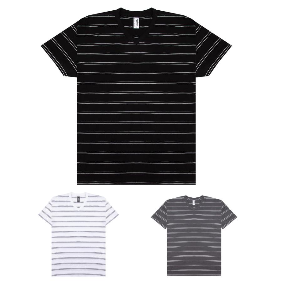 シャカ ウェアー SHAKA WeAR Ｖネック ストライプ ボーダーTシャツ メンズ Striped V-Neck T-shirt | SHAKA WeAR