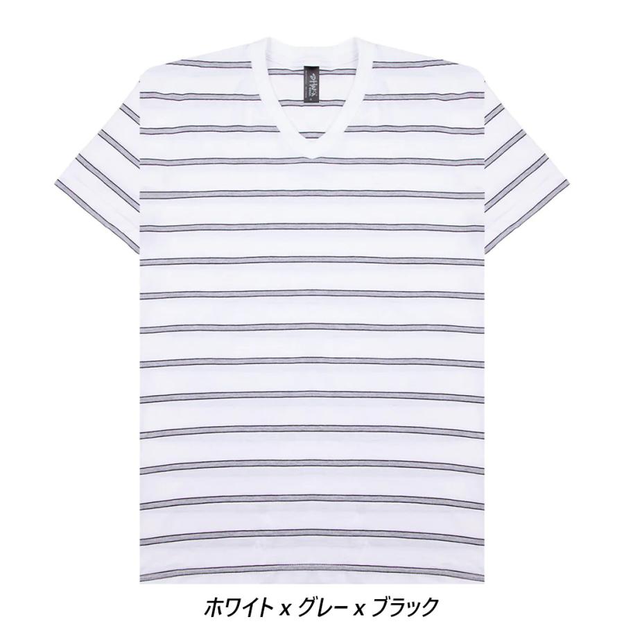 シャカ ウェアー SHAKA WeAR Ｖネック ストライプ ボーダーTシャツ メンズ Striped V-Neck T-shirt | SHAKA WeAR | 01