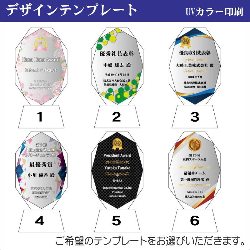名入れ クリスタル トロフィー CR-16(中) 社内表彰 取引先表彰 感謝状 表彰状 永年勤続 退職祝い 退職記念 退任記念 勇退記念 送料無料の画像