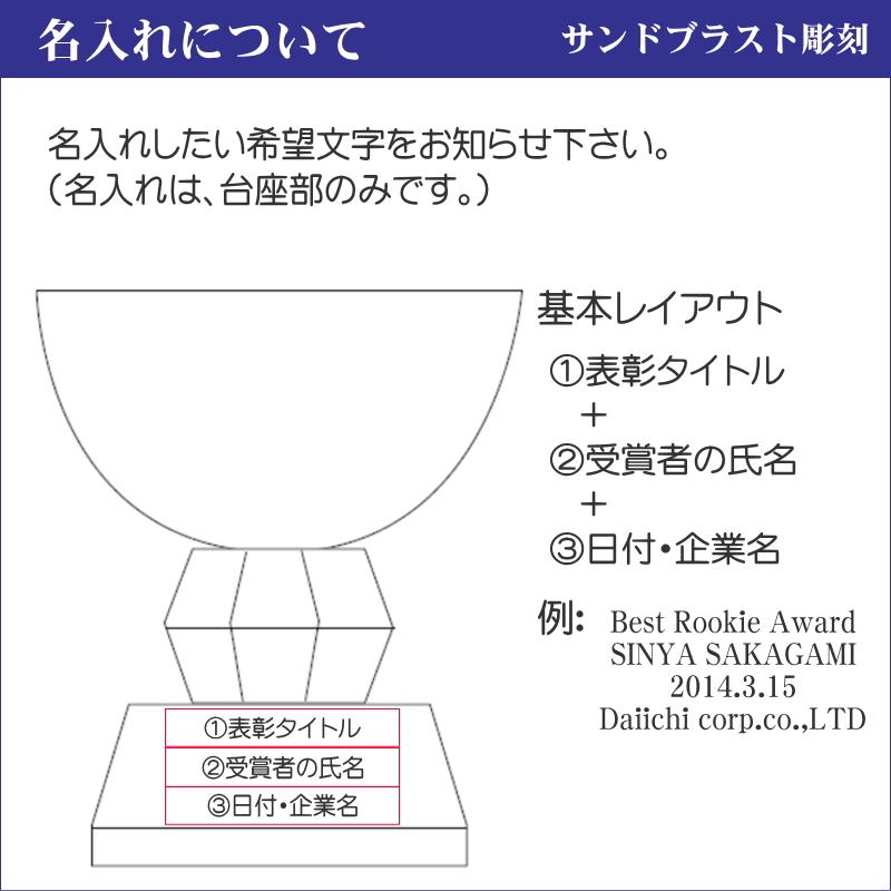 名入れ カップ形 クリスタル トロフィー CR-6(中) 優勝トロフィー ゴルフコンペ 社内表彰 取引先表彰 認定証 感謝状 表彰状 周年記念_3