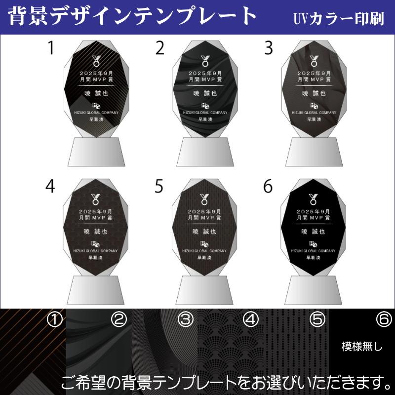 名入れ クリスタル トロフィー CRB-16(小) 高級 重厚 黒 社長賞 社内表彰 取引先表彰 優秀賞の画像