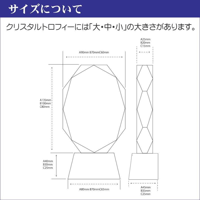 名入れ クリスタル トロフィー CRB-16(小) 高級 重厚 黒 社長賞 社内表彰 取引先表彰 優秀賞の画像