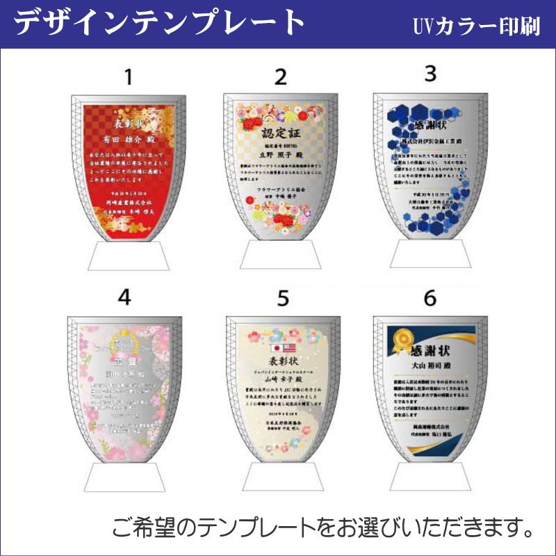 名入れ クリスタル 表彰盾 DP-1(中) 社内表彰 取引先表彰 認定証 感謝状 表彰状 周年記念 送料無料_3