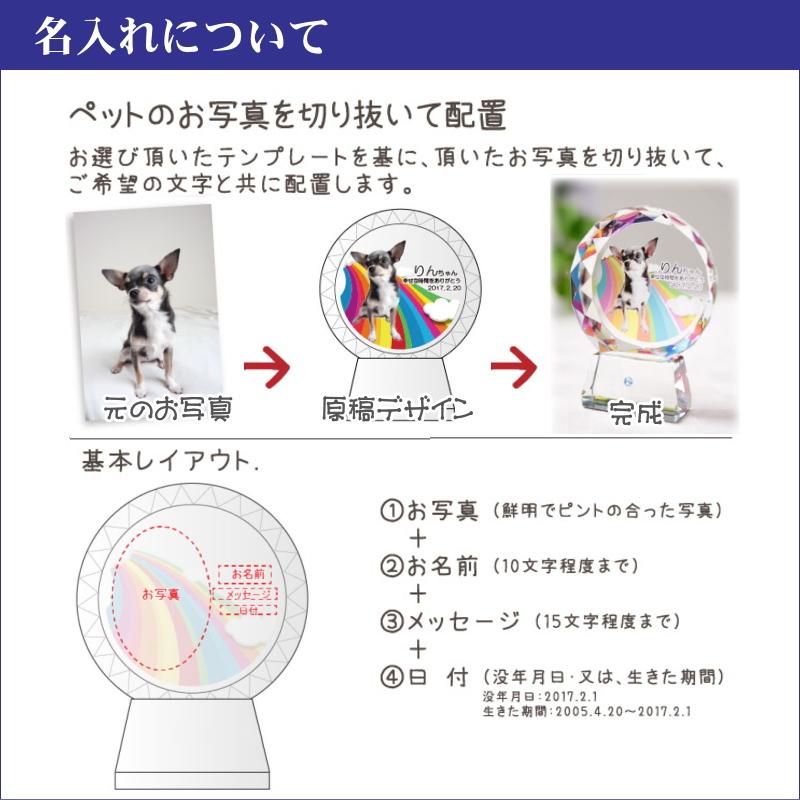 ペット 位牌 クリスタル KP-4(中) 名入れ ペット位牌 仏具 犬 猫 愛犬 愛猫 写真 メモリアル位牌 ペット仏具 ペット供養 手元供養_3