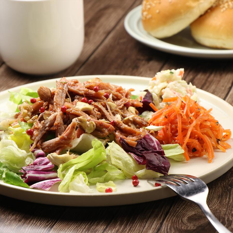 BBQプルドポーク  BBQソース【ホット】付き　500g　オリジナルスパイス味付け済  加熱調理済 |  | 02