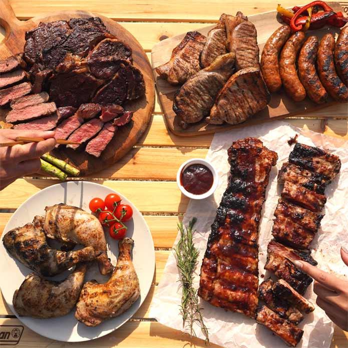 バーベキューセット B （BBQソースマイルド）合計4.6kg 送料無料 究極のバーベキュー肉　バーベキュー　肉　塊肉　BBQ食材　アウトドア　キャンプ BBQセット | 