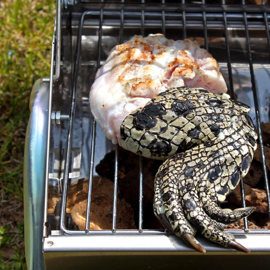 インパクト絶大！BBQセット 1.6kg 4-6人前！（ BBQ食材 ）ワニ肉 ラムチョップ ソーセージ チキンレッグ-SET103｜themeatguy｜03