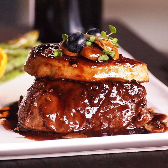 ロッシーニセット 2人前 （牧草牛フィレステーキとフォアグラのセット） |  | 01