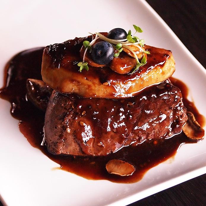 ロッシーニセット 2人前 （牧草牛フィレステーキとフォアグラのセット） |  | 02