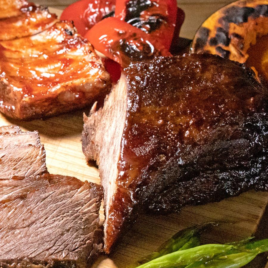 本格テキサス風BBQセット（ブリスケット、バックリブ、チキンレッグ）2.4kg 6-8人前 送料無料　バーベキュー ブリスケット ブリスケ 牛肉 豚肉 鶏肉 |  | 01