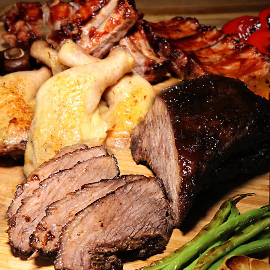 本格テキサス風BBQセット（ブリスケット、バックリブ、チキンレッグ）2.4kg 6-8人前 送料無料　バーベキュー ブリスケット ブリスケ 牛肉 豚肉 鶏肉 |  | 04