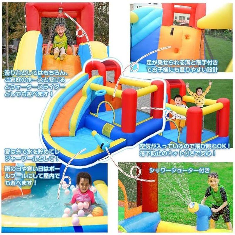 Kaitou ウォータースライダープール トランポリン ビニールプール 子供 水遊び ウォーターパーク ウォータースライダー ボールハウス ウォータースライダープール トランポリン ビニールプール 子供 水遊び ウォーターパーク ウォータースライダー ボールハウス 　