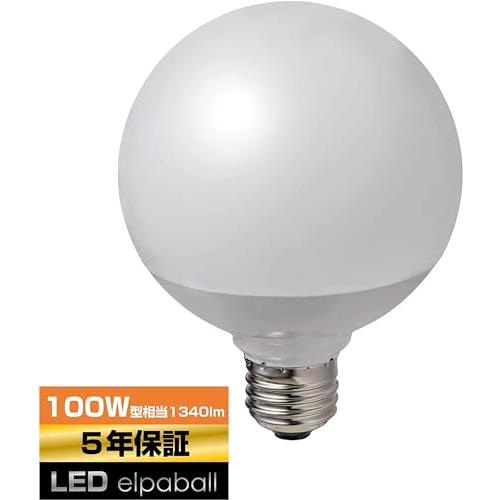 エルパELPA  LED電球 ボール球形 G95  口金E26 / 100W形 / 電球色  5年保証 / 電球 LDG13L-G-G2106｜themellow｜02