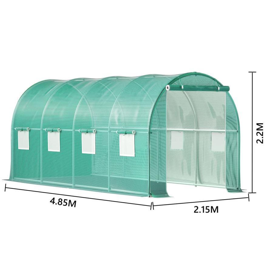 ビニールハウス 大型 ビニール温室 ガーデンハウス 頑丈な金属フレーム 組立式 植物の温室 簡易温室 替えカバー 耐久性 抗UV 防雨?防寒 害虫?鳥防止 野菜用温室 野菜