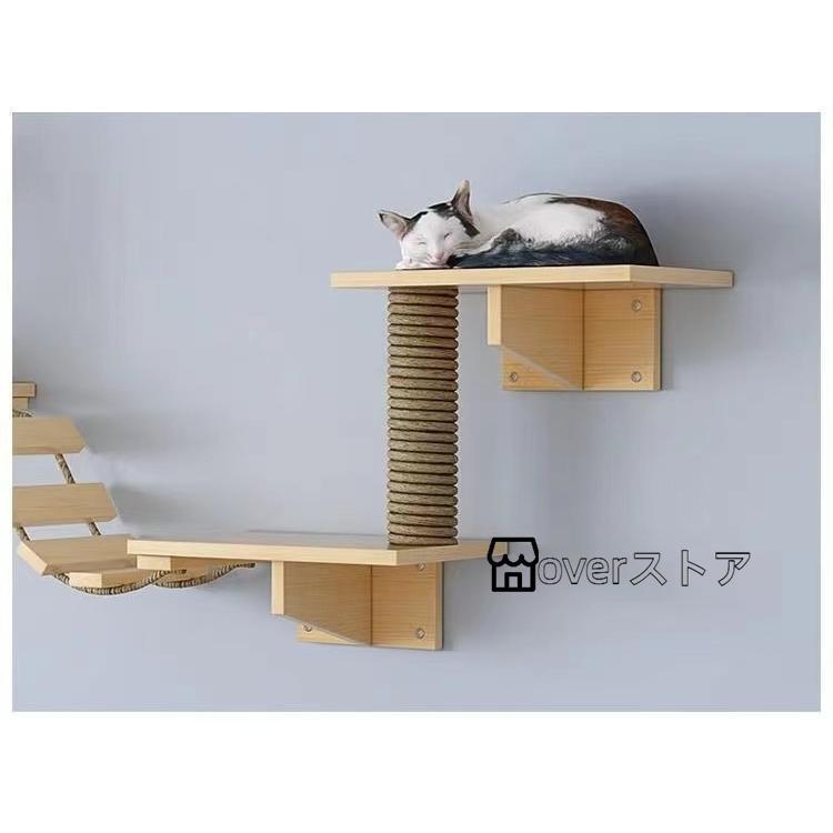 キャットステップ✨セット木製ハンドメイドキャット吊橋宇宙船遊び場